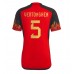 Billige Belgien Jan Vertonghen #5 Hjemmebane Fodboldtrøjer VM 2022 Kortærmet
